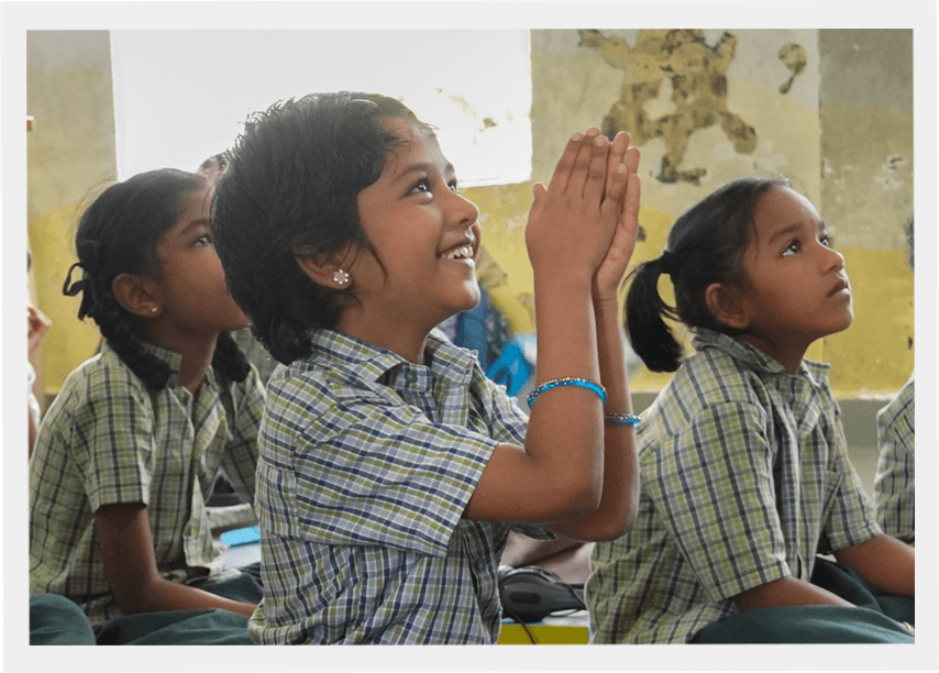 Children in classroom learning